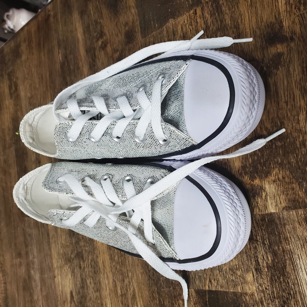 Converse Silver and White Women's Sneakers